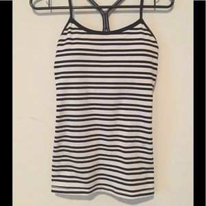 Lululemon Black and white stripes tank top size 4